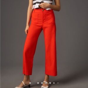 Maeve Anthropologie culottes orange size 2 short pants! Linen blend